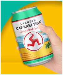 Larutan cap kaki tiga botol