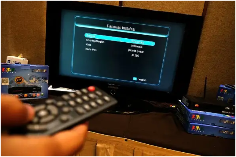 cara mencari siaran tv digital set top box
